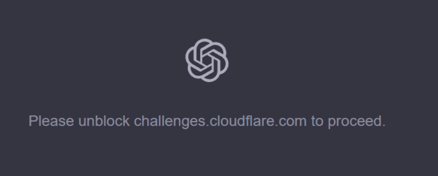 Chat GPT Cloudflare warning