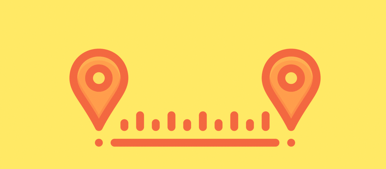 Graphic suggesting distance